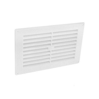 Securit Plastic Louvre Vent White (One Size) from B&Q