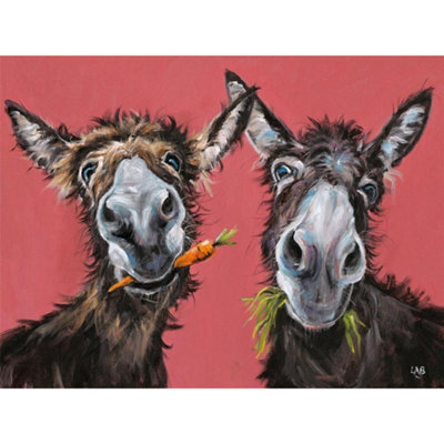 Louise Brown Humphrey & Bogart Canvas Print Brown/pink (40Cm X 50Cm) from B&Q