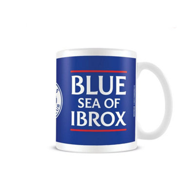 B&Q White/Blue Rangers Fc Crest Mug (One ) 325Ml B&Q