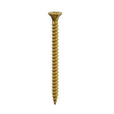 B&Q Securfix Countersunk Screws (Pack Of 100) (120Mm X 6Mm) Yellow