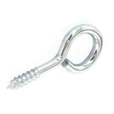 Securpak Zinc Plated Screw Eyes (Pack Of 20) Silver (65mm X 14mm) from B&Q