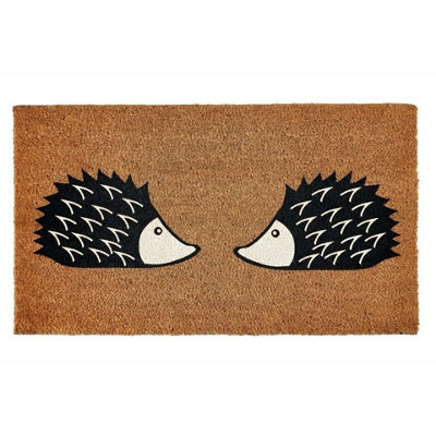  - Groundsman Hedgehog Door Mat Brown/black/white (40Cm X 70Cm)