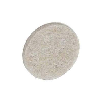  - Securit Round Felt Furniture Pad (Pack Of 8) White (One Size)