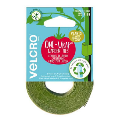 Velcro Plant Ties (Pack Of 25) Green (One Size) from B&Q