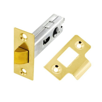 Securit Br Plated Bolt Through Mortice Latch Steel/br (63mm) from B&Q