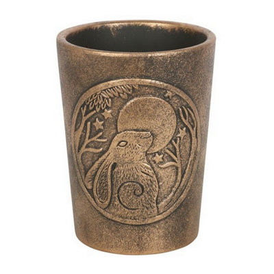 Lisa Parker Moon Gazing Hare Terracotta Flower Pot Bronze (One Size) from B&Q
