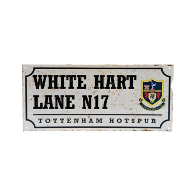 Tottenham Hotspur Fc Nostalgia Metal Street Sign Silver/black (One Size) from B&Q