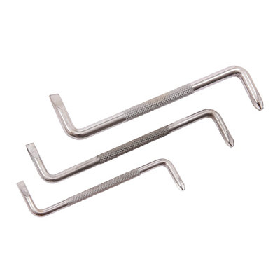 Supatool Offset Screwdriver (Pack Of 3) Silver (One Size) from B&Q