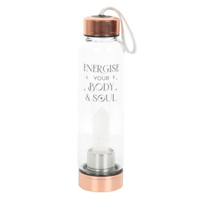  - Something Different Body And Soul Quartz Water Bottle Clear/copper (One Size)