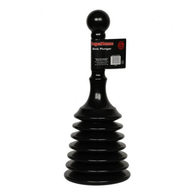 Supahome Mini Sink Plunger Black (176mm X 97mm) from B&Q