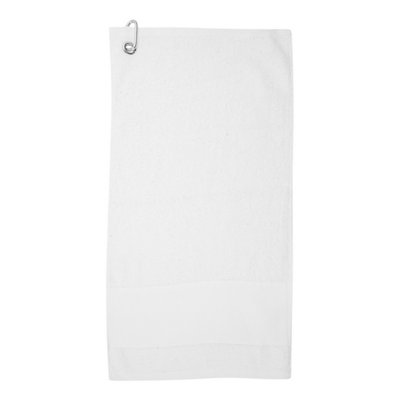  - Towel City Printable Cotton Golf Towel White (One Size)