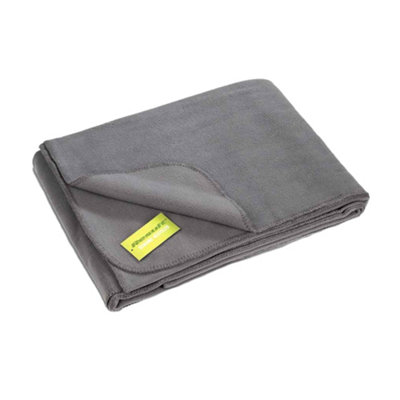 Result Genuine Recycled Polarthermic Fleece Blanket Grey (One Size) from B&Q