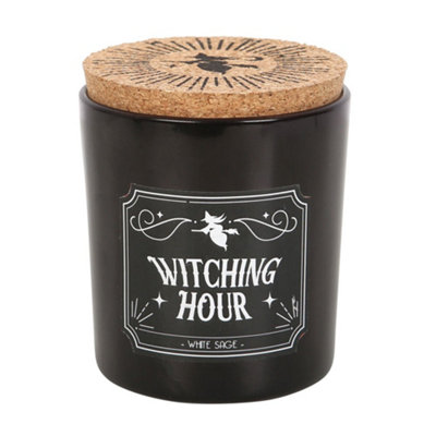 Something Different Witching Hour White Sage Scented Candle Black/white (One Size) from B&Q