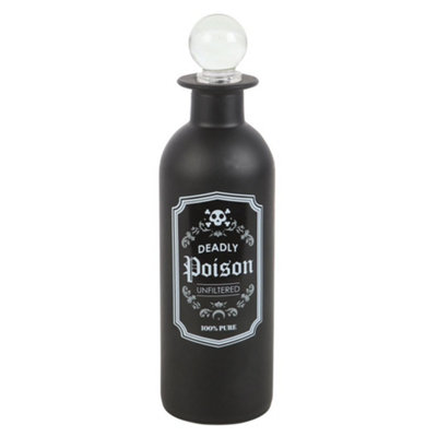  - Something Different Deadly Poison Potion Bottle Gl Decoration Black/white (One Size)