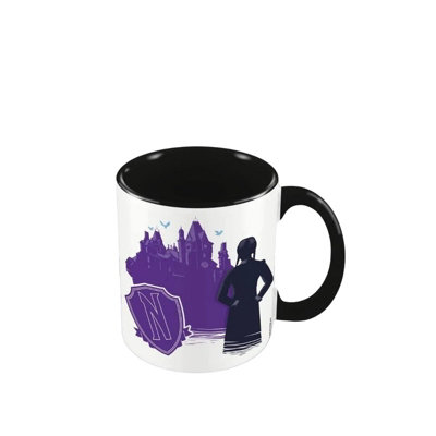 Wednesday Teenage Purgatory Mug White/black/purple (One Size) from B&Q