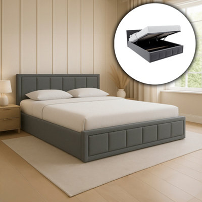 Lassic Vida Designs Vanita King Ottoman Ukfr Fabric BedDark Grey from B&Q
