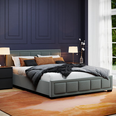 Lassic Vida Designs Vanita King Fabric Ukfr BedLight Grey from B&Q