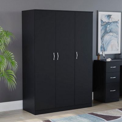 Lassic Vida Designs Riano 3 Door WardrobeBlack from B&Q