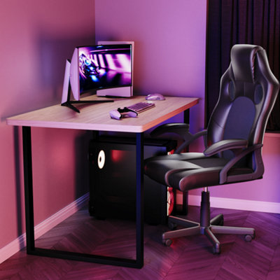 Lassic Vida Designs Gaming Desk With U Shape LegsOak from B&Q