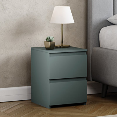 Lassic Vida Designs Denver 2 Drawer Green Bedside Chest (H) 400mm X (W) 295mm X (D) 295mm from B&Q