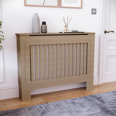 Vida Designs Chelsea Radiator Cover UnfinishedMediumModern Vertical Slat Design For Optimal Heat CirculationH 82 Xw 112 from B&Q