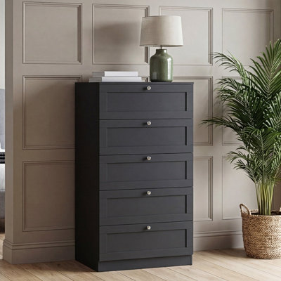 Lassic Vida Designs Altino 5 Drawer ChestBlack from B&Q