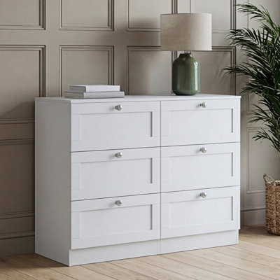 Lassic Vida Designs Altino 6 Drawer ChestWhite from B&Q