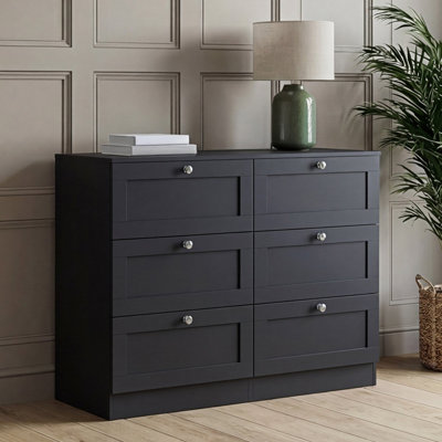 Lassic Vida Designs Altino 6 Drawer ChestBlack from B&Q