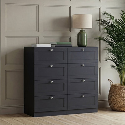Lassic Vida Designs Altino 8 Drawer ChestBlack from B&Q