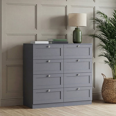 Lassic Vida Designs Altino 8 Drawer ChestGrey from B&Q