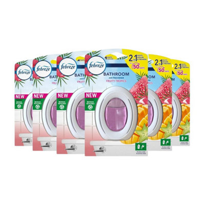 Febreze Bathroom Continuous Air Freshener Fruity Tropics Count (Pack Of 6) Size 1