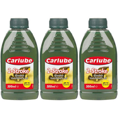 Carlube 2-Stroke Garden Machinery Oil 500Ml (Pack Of 3)
