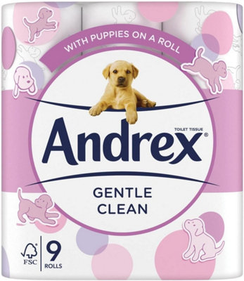 Andrex Gentle Clean Toilet Tissue 9 Rolls