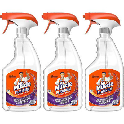Mr Muscle Platinum Shower Shine Spray 750 Ml (Pack Of 3)