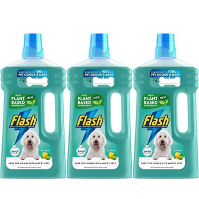Febreze Flash Liquid Cleaner For Pet Lover Citrus 1L X 3