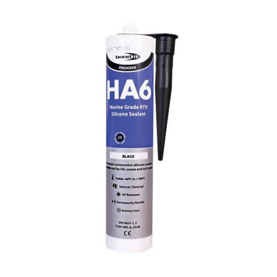 Bond It Ha6 Marine Grade Silicone Sealant Blalck 310Ml from B&Q