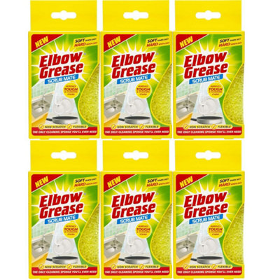 Elbow Grease Scrub Mate Cleaning Non Scratch Sponge X 6