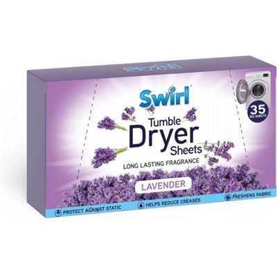 Swirl Tumble Dryer Laundry Sheets Lavender 35 Sheets from B&Q