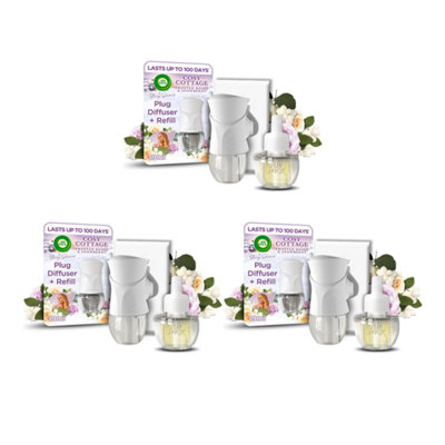 Airwick Air Wick Cosy Cottage Frosted Roses & Snowberry Plug-In Diffuser Kit With Refill 19Ml X 3 from B&Q