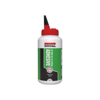 Soudal D4 Pu Wood Adhesive 30 Min Waterproof Bonding 750G from B&Q