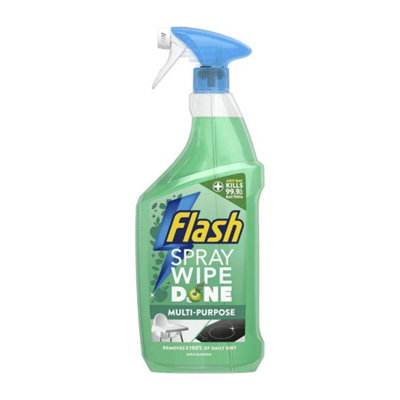 Flash Light Spray Wipe Done Apple Blossom Anti Bacterial Cleaning Spray 800 Ml 800Ml B&Q