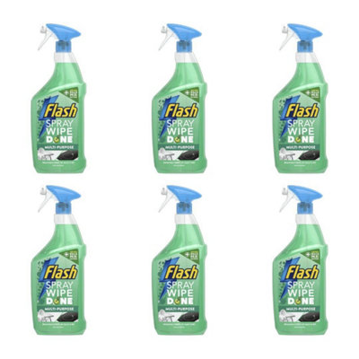 Flash Light Spray Wipe Done Apple Blossom Anti Bacterial Cleaning Spray 800 Ml - Pack Of Size 6 B&Q