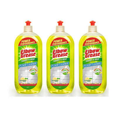 Elbow Grease Squirt & Mop Floor Cleaner Lemon Fresh For Tiles 1LPack Of 3 from B&Q