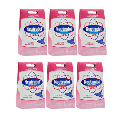 Neutradol Vac Sac Fresh Pink Vacuum Deodorizer 3X SachetsPack Of 6 from B&Q