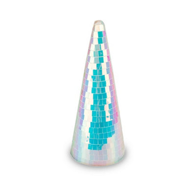 Iridescent Disco Tree Cone Ornament from B&Q