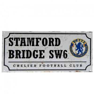 Chelsea Nostalgia Metal Street Sign Silver/black (One Size) from B&Q