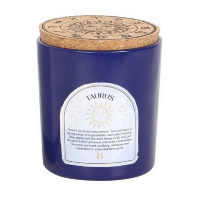 B&Q Something Different Taurus & Vanilla Lapis Lazuli Scented Candle / (One Size) Amber/Blue/Brown