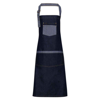 Premier Unisex Adult Domain Full Apron Indigo Denim (One Size) from B&Q