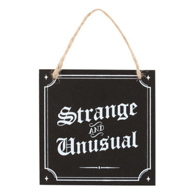Something Different Strange And Unusual Hanging Sign Black/white (One Size) from B&Q