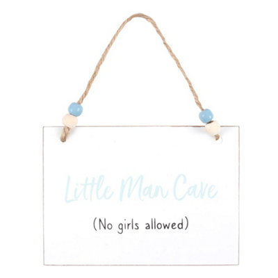 Something Different Unisex White Little Man Cave Hanging Sign In - Image 3
